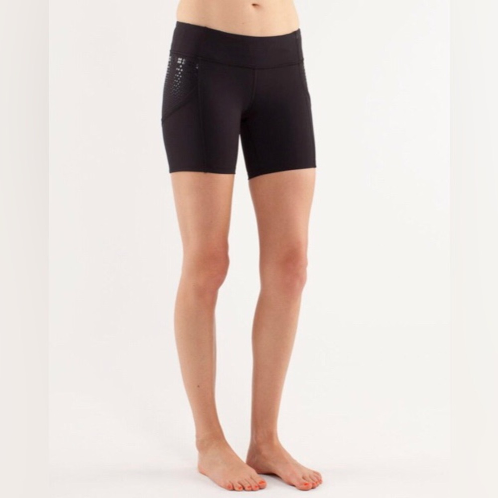 Lululemon Run: Dart and Dash Short
in Black. 
Size 6. 
New Without Tags.